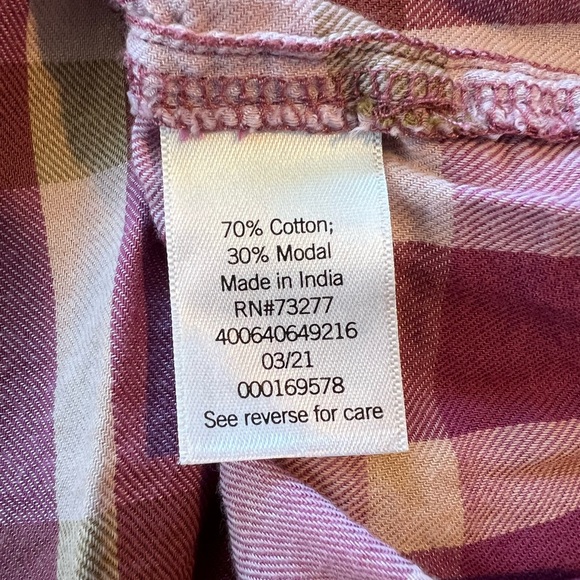 So Favourite Button-Down Shirt, Multi Purple Tones & Beige & Cream Plaid - Picture 9 of 10